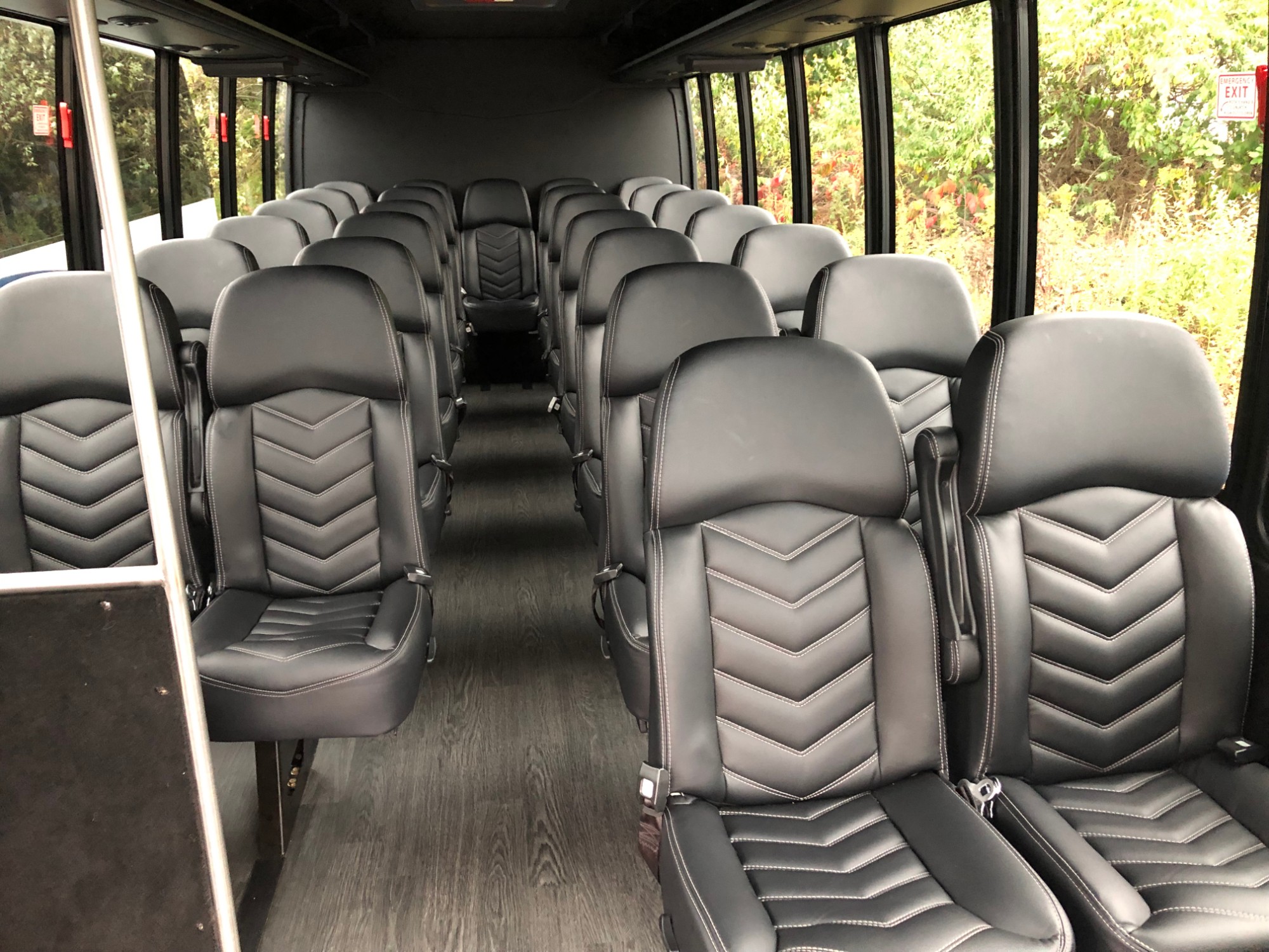 Boston Mini Coach Bus Rental Interior View
